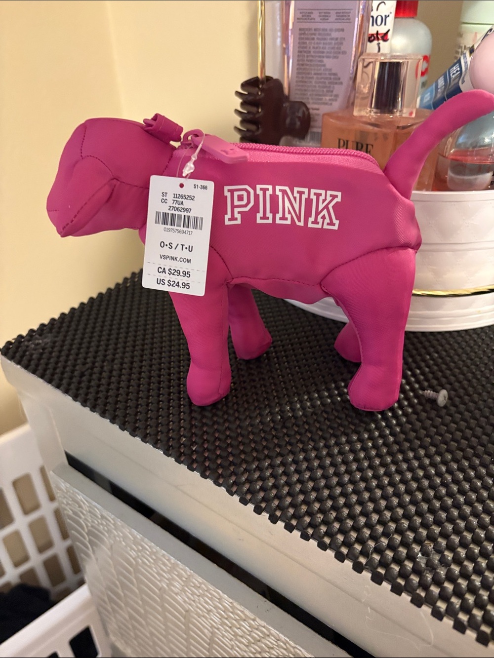 PINK Victoria's Secret Hot Pink Puppy One-Piece Bodysuit